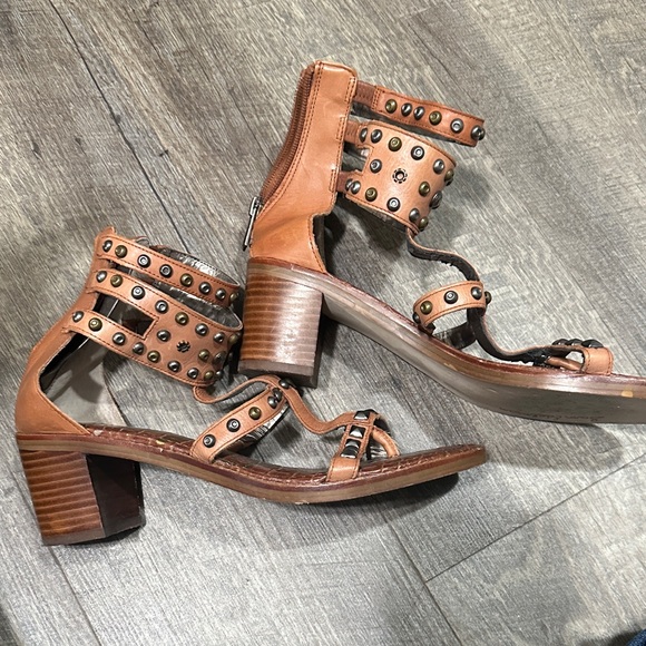 Sam Edelman Tan Studded Sandals - Picture 2 of 2